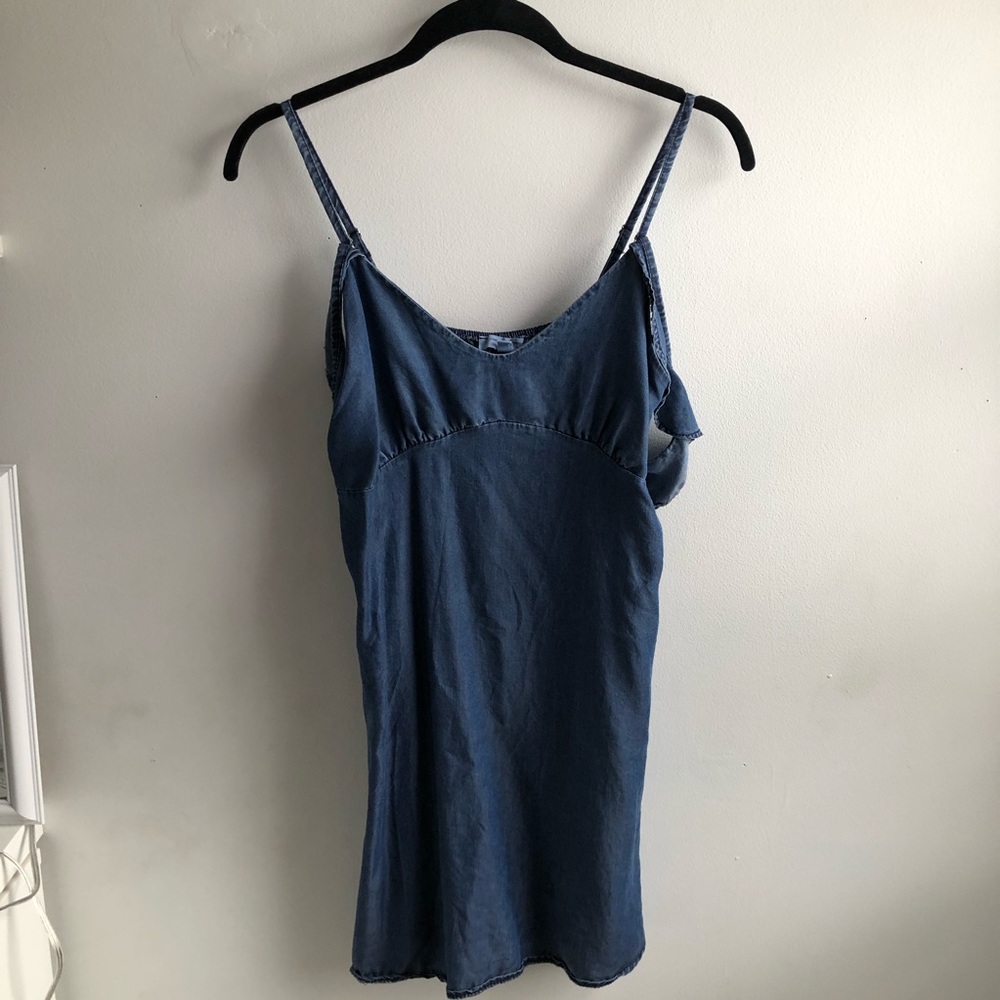 Blue Off-Shoulder Mini Dress